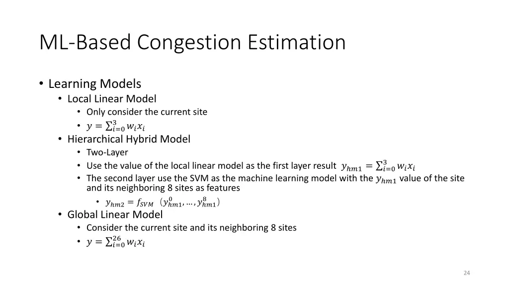 ml based congestion estimation 2