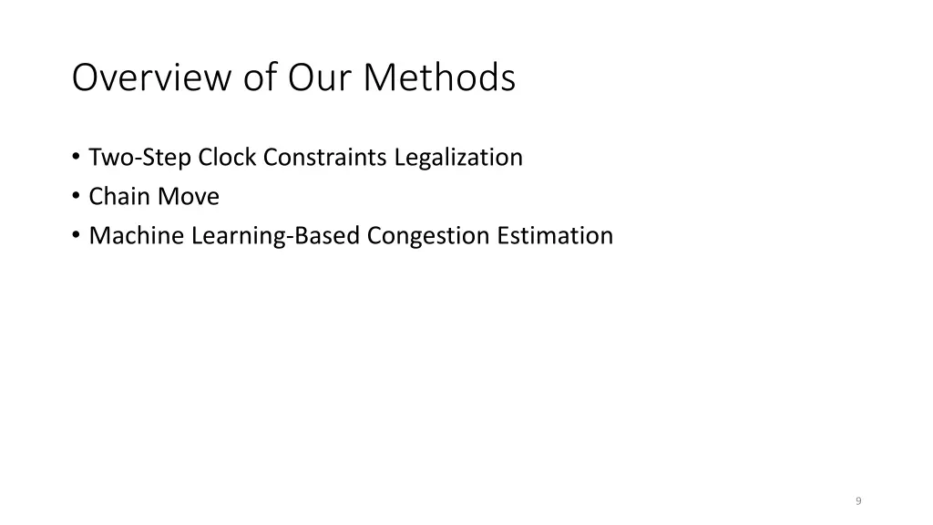 overview of our methods