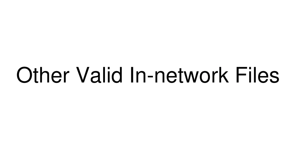 other valid in network files