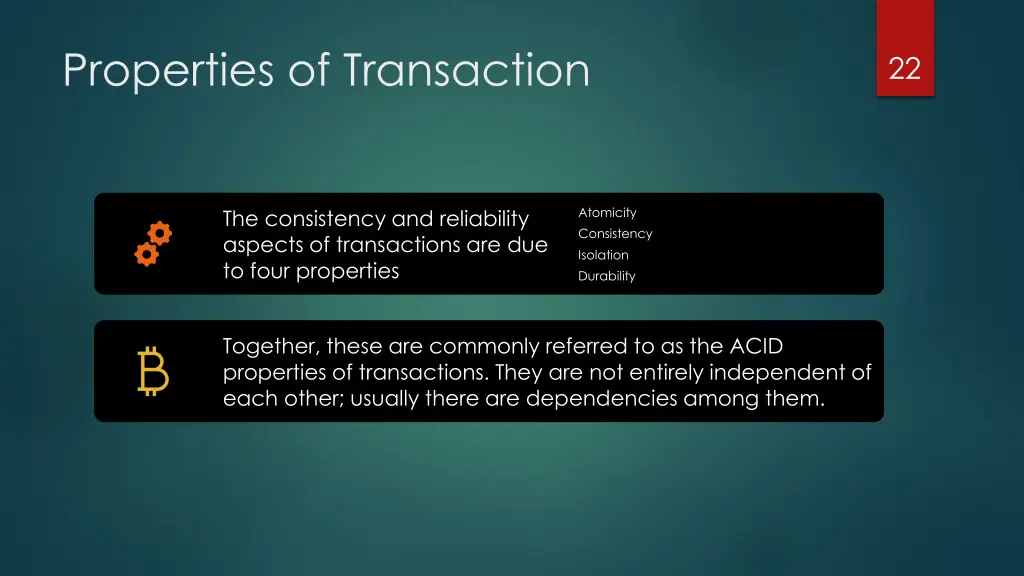 properties of transaction