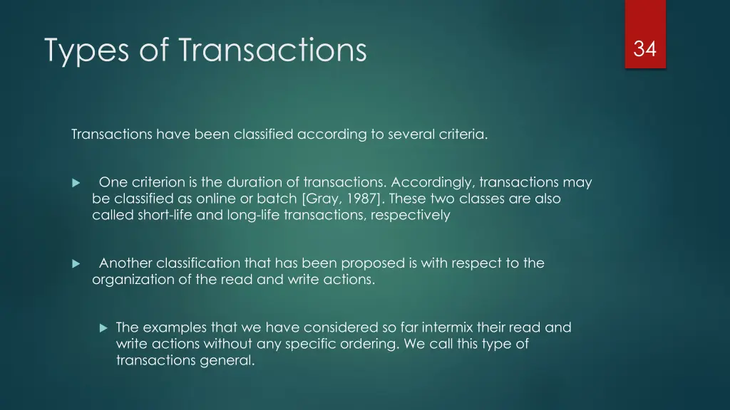 types of transactions