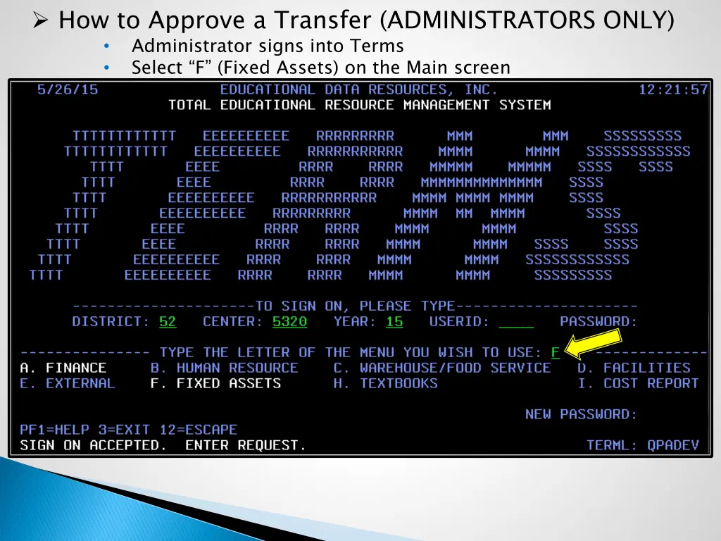 how to approve a transfer administrators only