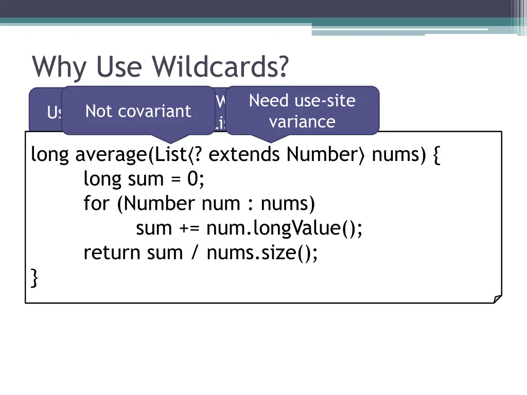 why use wildcards