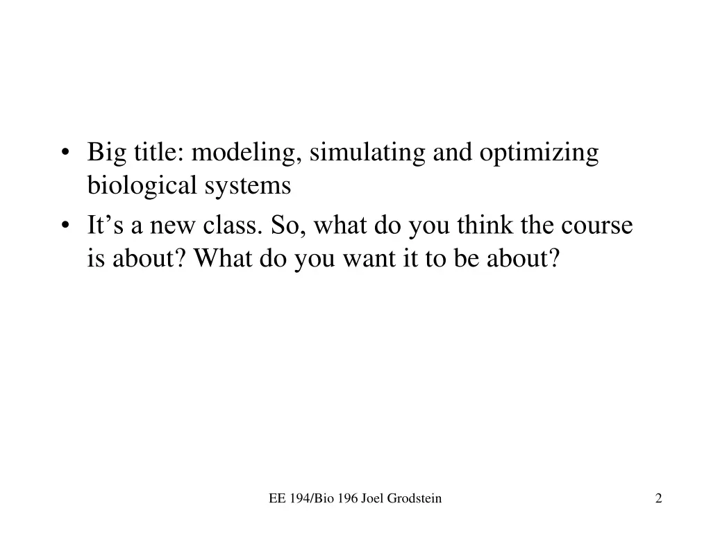 big title modeling simulating and optimizing