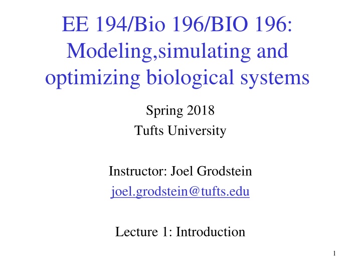 ee 194 bio 196 bio 196 modeling simulating