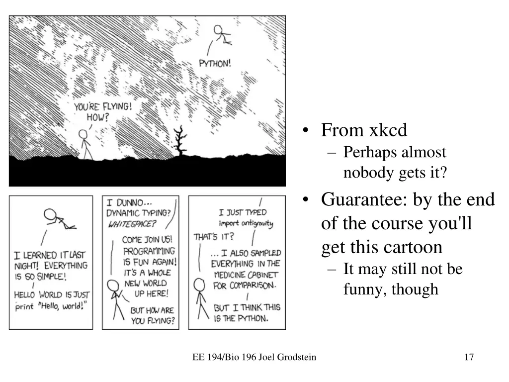 from xkcd perhaps almost nobody gets it guarantee