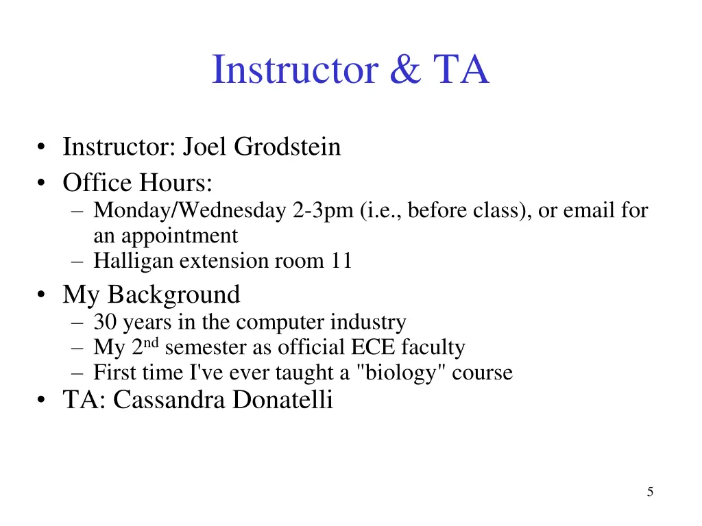 instructor ta