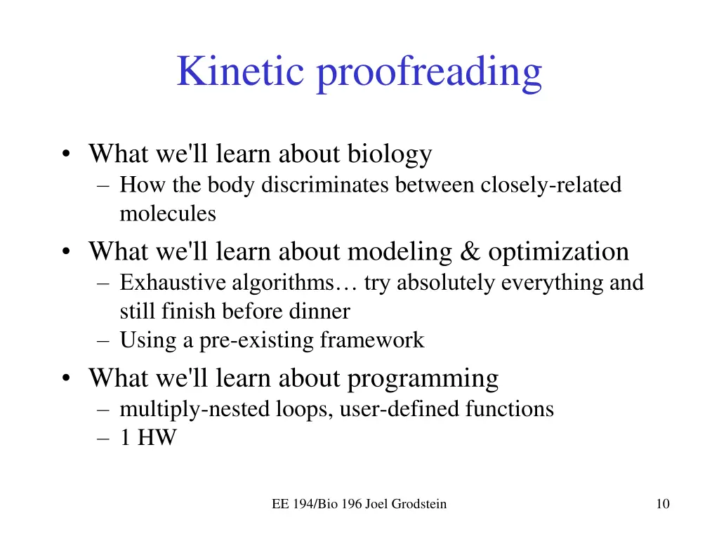 kinetic proofreading