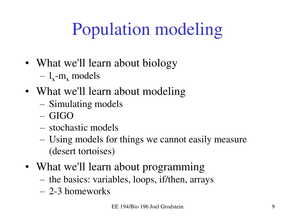 population modeling