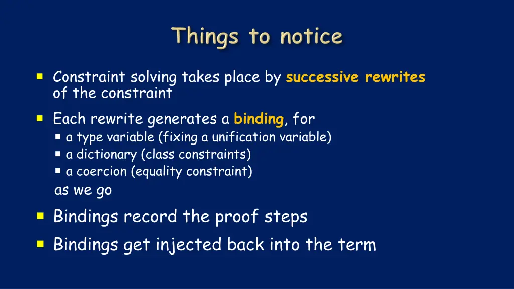 constraint solving takes place by successive