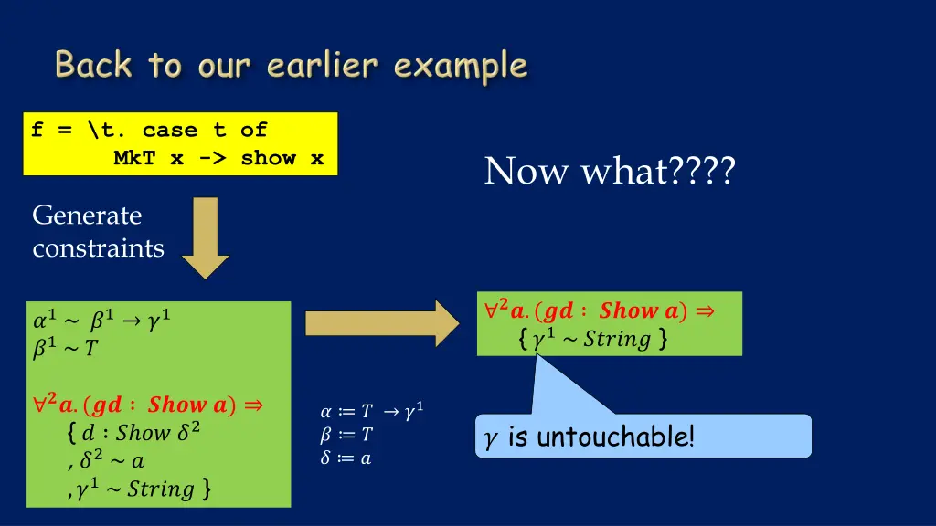 f t case t of mkt x show x 1