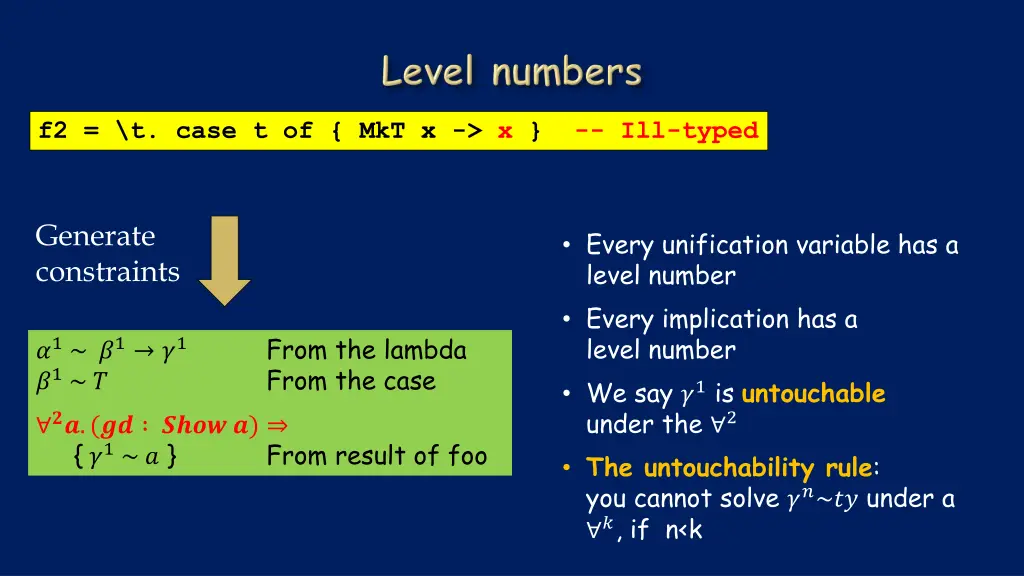 f2 t case t of mkt x x ill typed 2