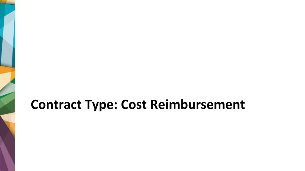 contract type cost reimbursement