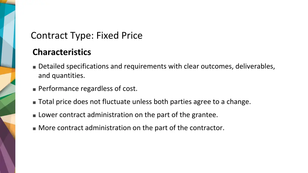 contract type fixed price 1