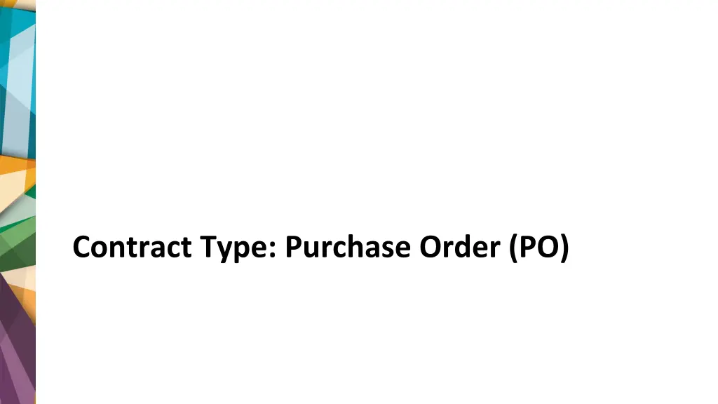 contract type purchase order po