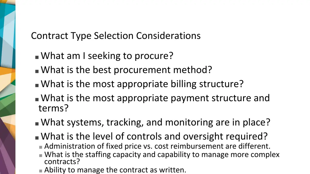 contract type selection considerations