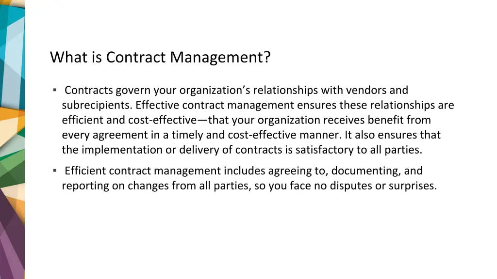 what is contract management