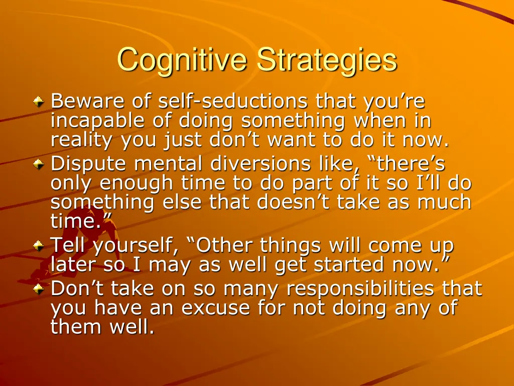 cognitive strategies