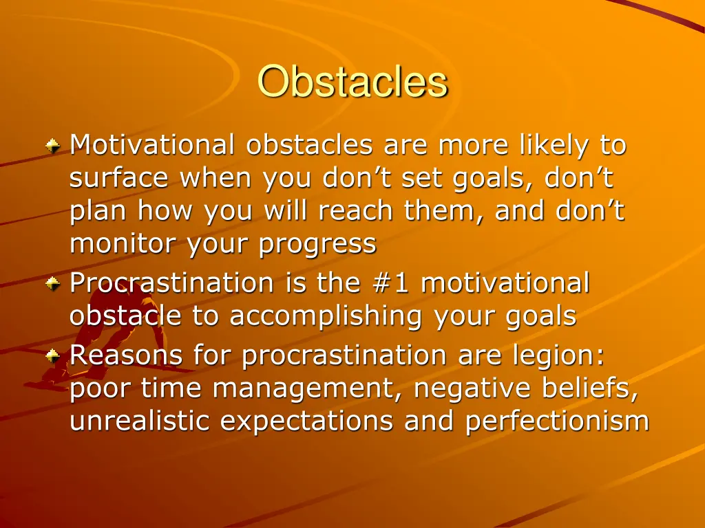 obstacles