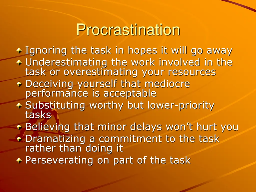 procrastination