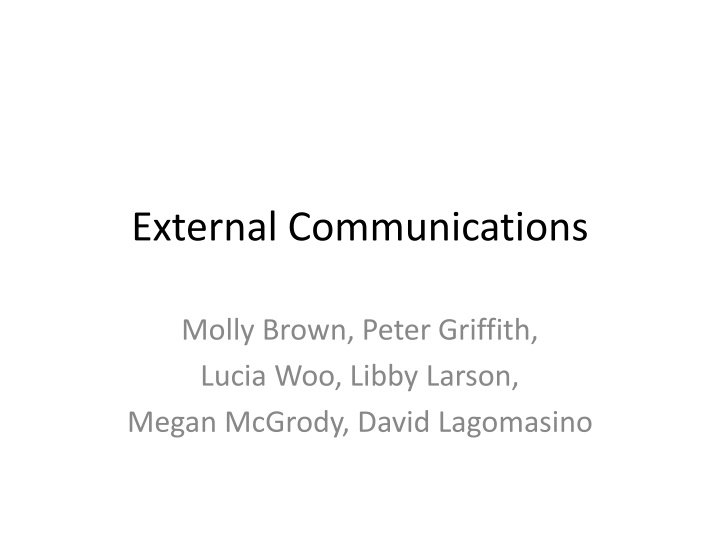 external communications