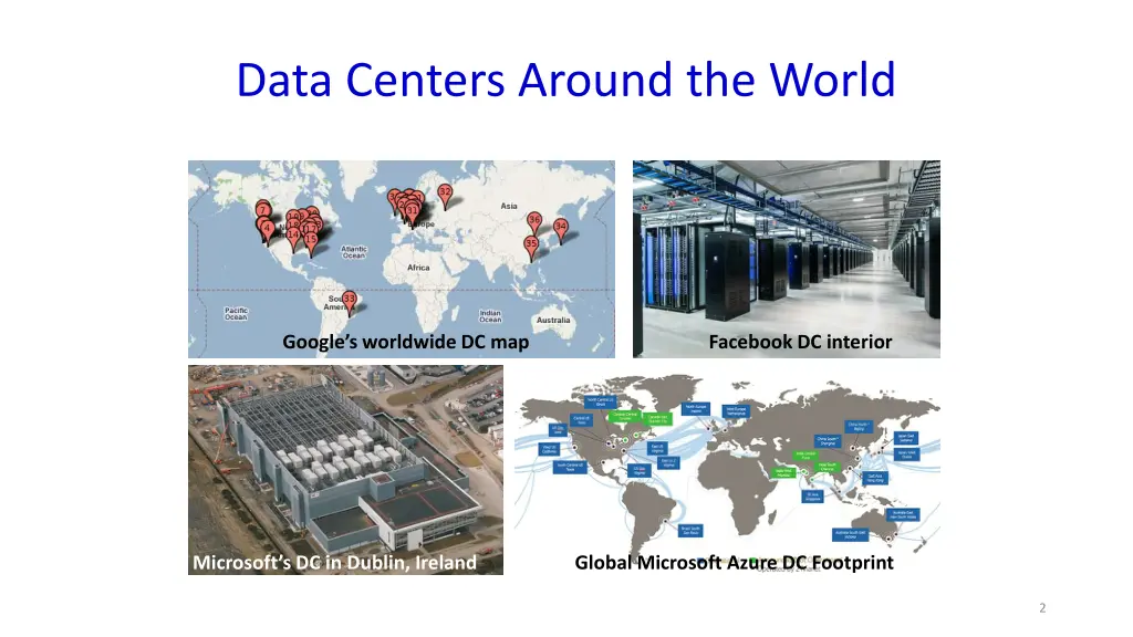 data centers around the world