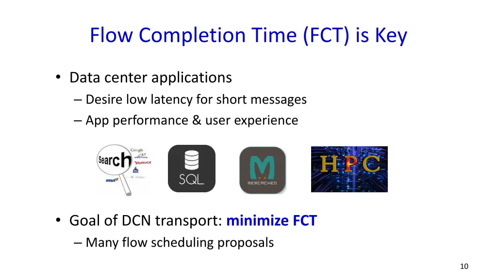 flow completion time fct is key