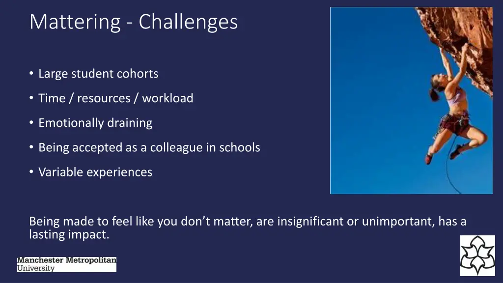 mattering challenges