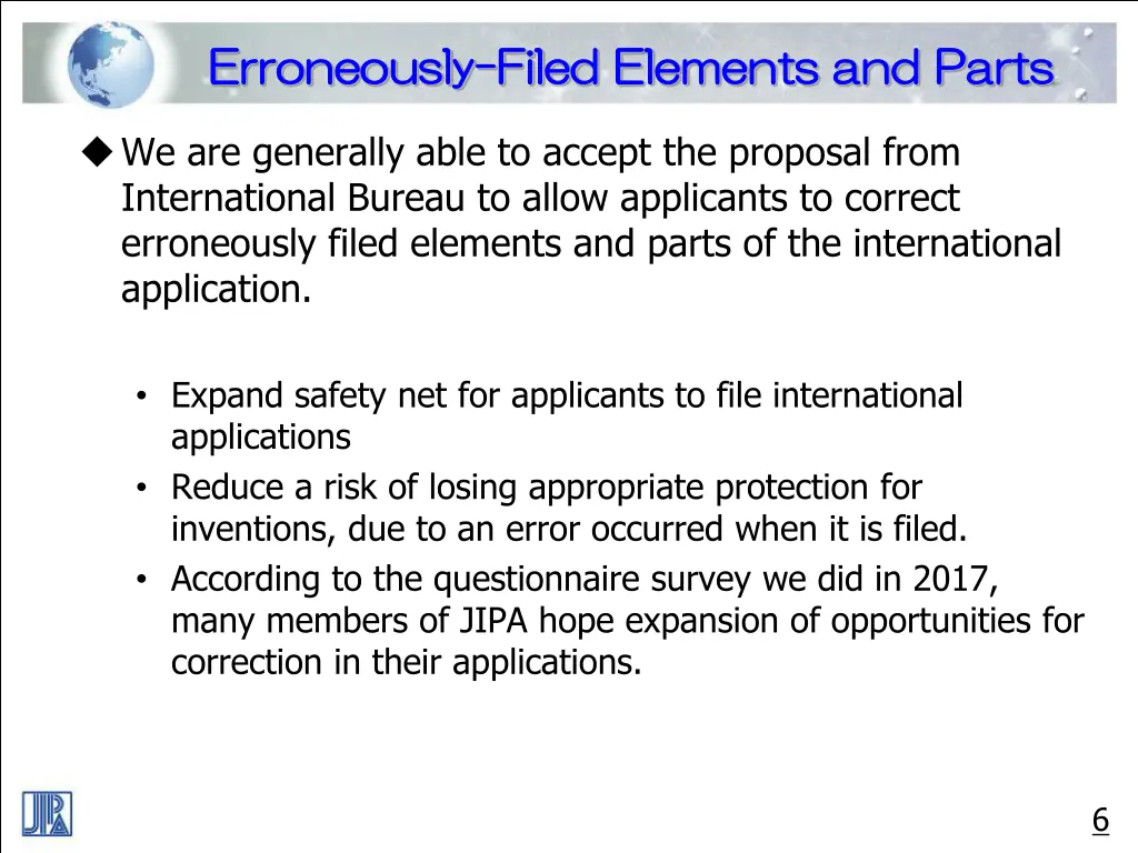 erroneously erroneously filed elements and parts 2