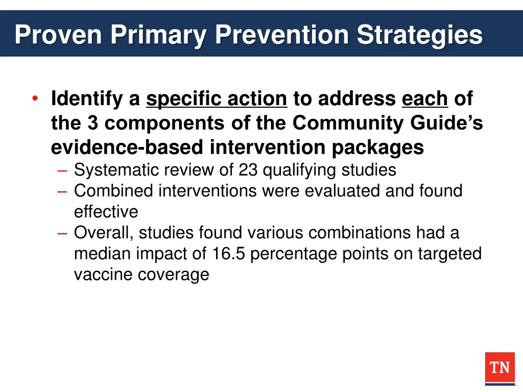 proven primary prevention strategies