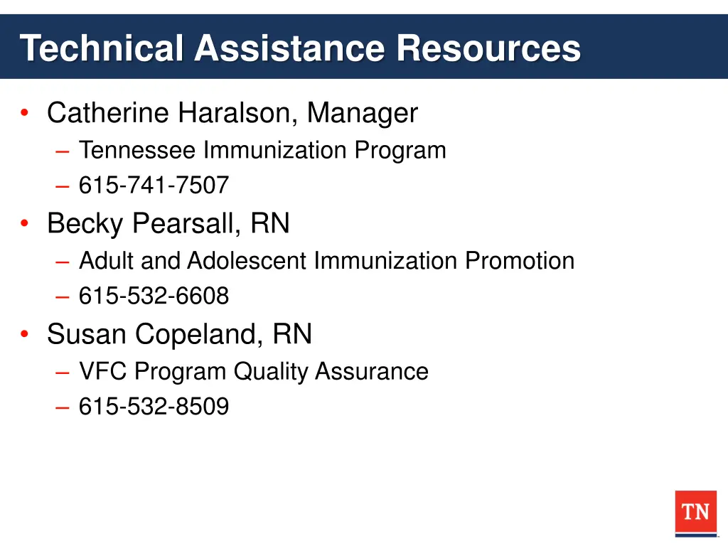 technical assistance resources