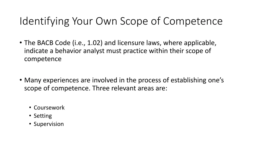 identifying your own scope of competence 1