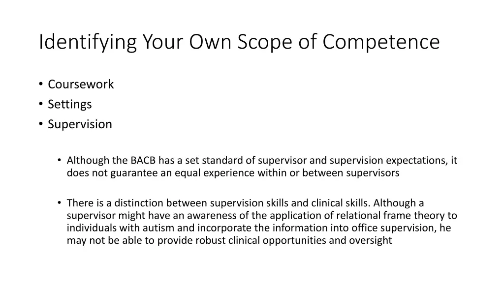 identifying your own scope of competence 5