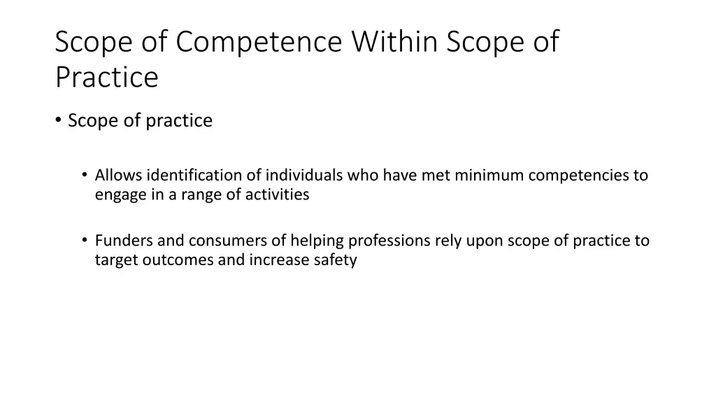 scope of competence within scope of practice 2