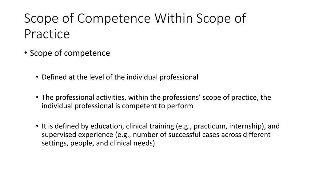 scope of competence within scope of practice 3