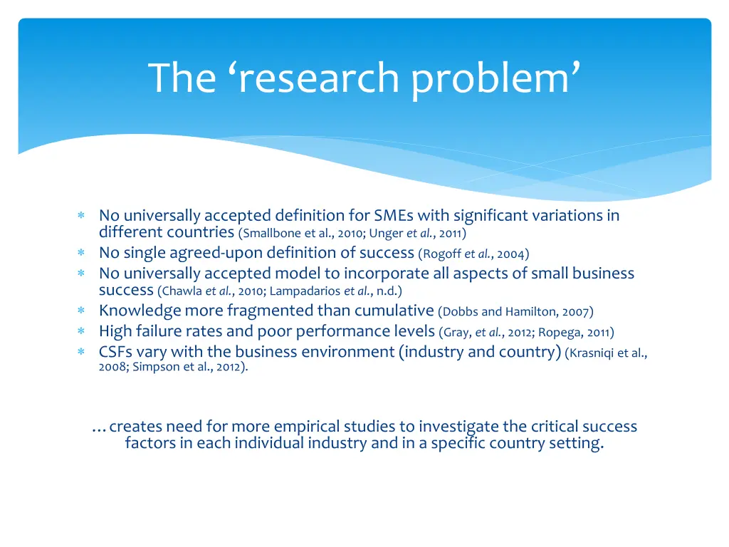 the research problem