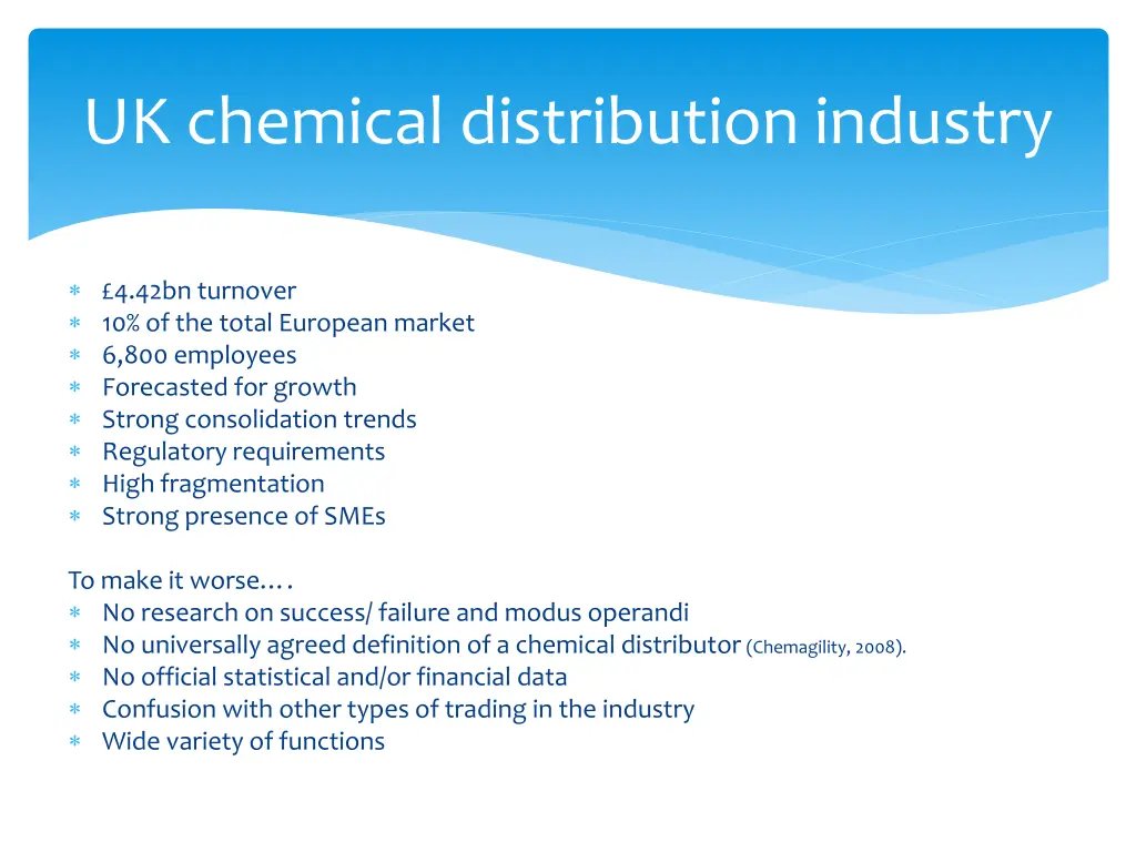 uk chemical distribution industry