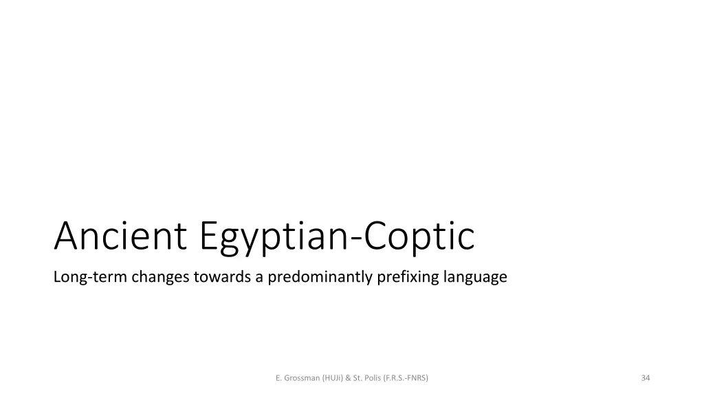 ancient egyptian coptic long term changes towards