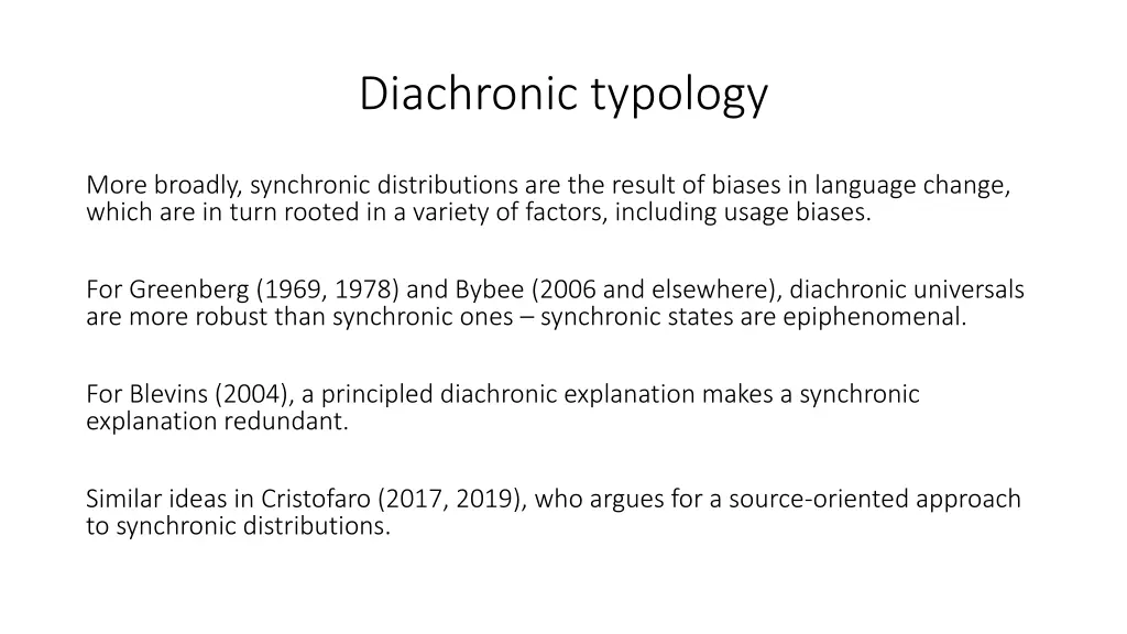 diachronic typology 4