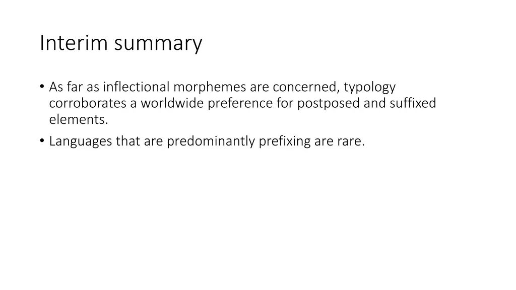 interim summary