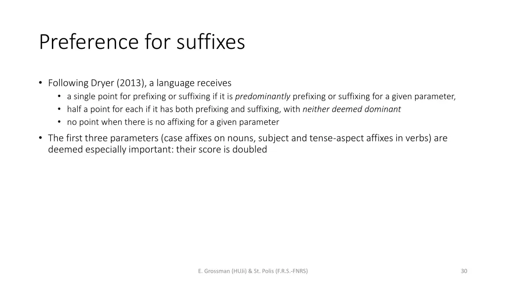 preference for suffixes 6