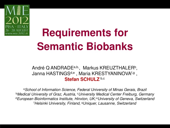 requirements for semantic biobanks