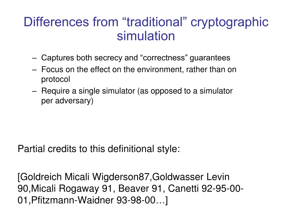 differences from traditional cryptographic