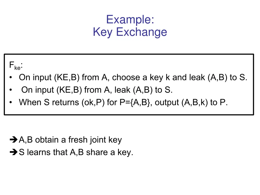 example key exchange