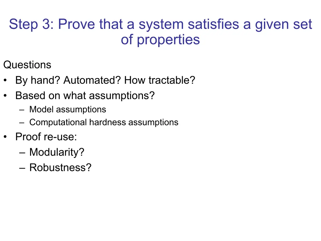 step 3 prove that a system satisfies a given