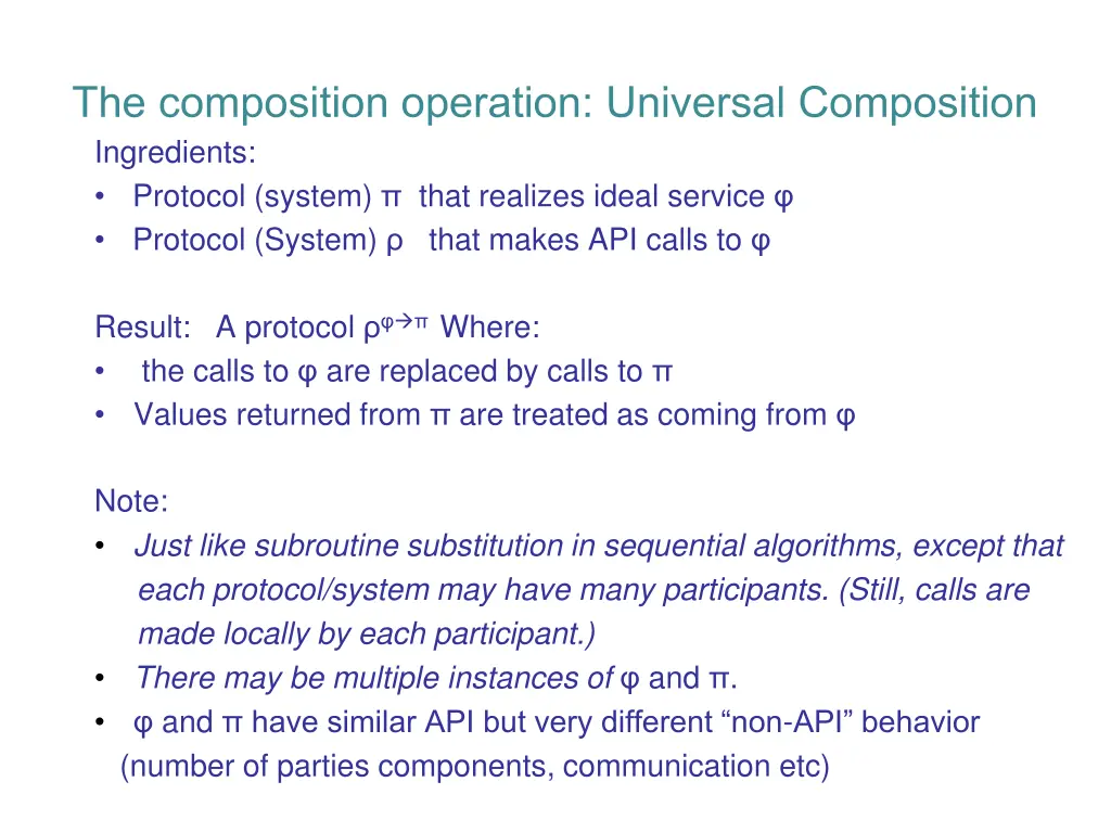 the composition operation universal composition