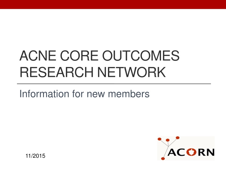 acne core outcomes research network