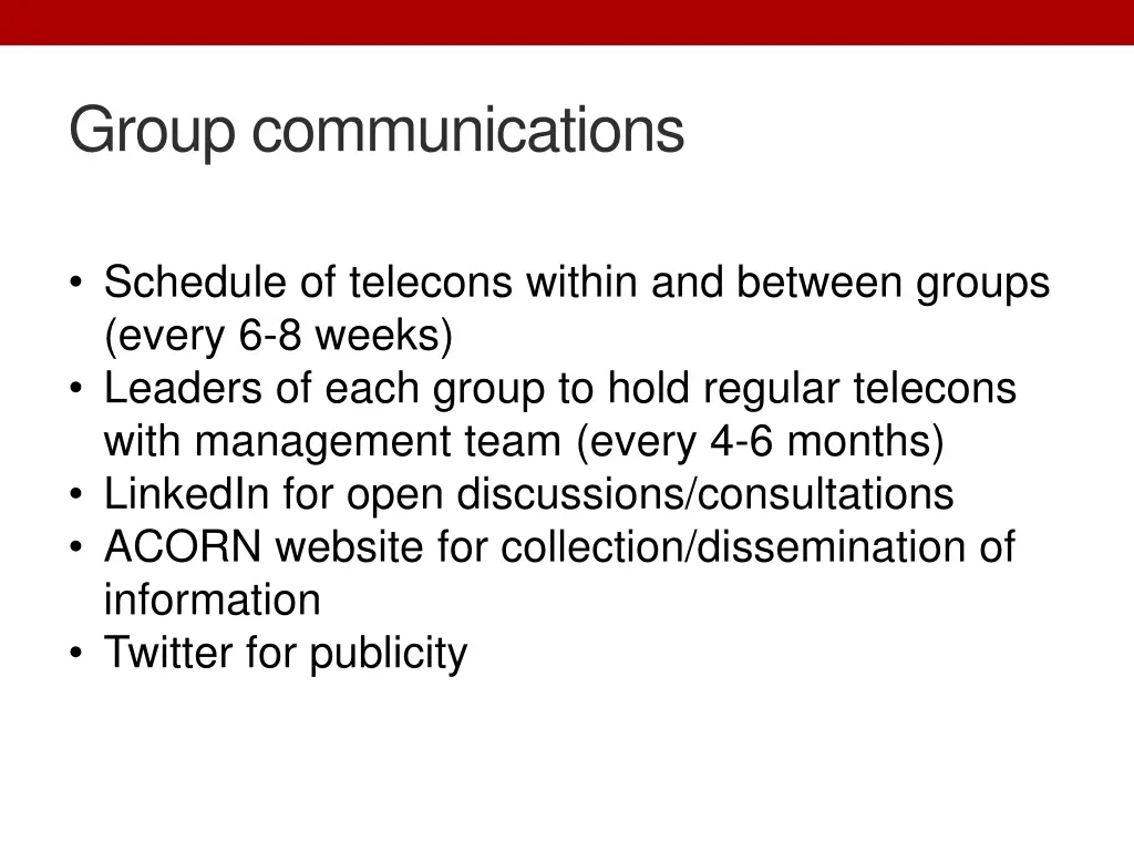 group communications