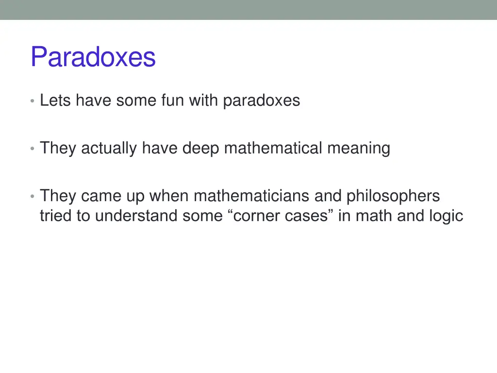 paradoxes