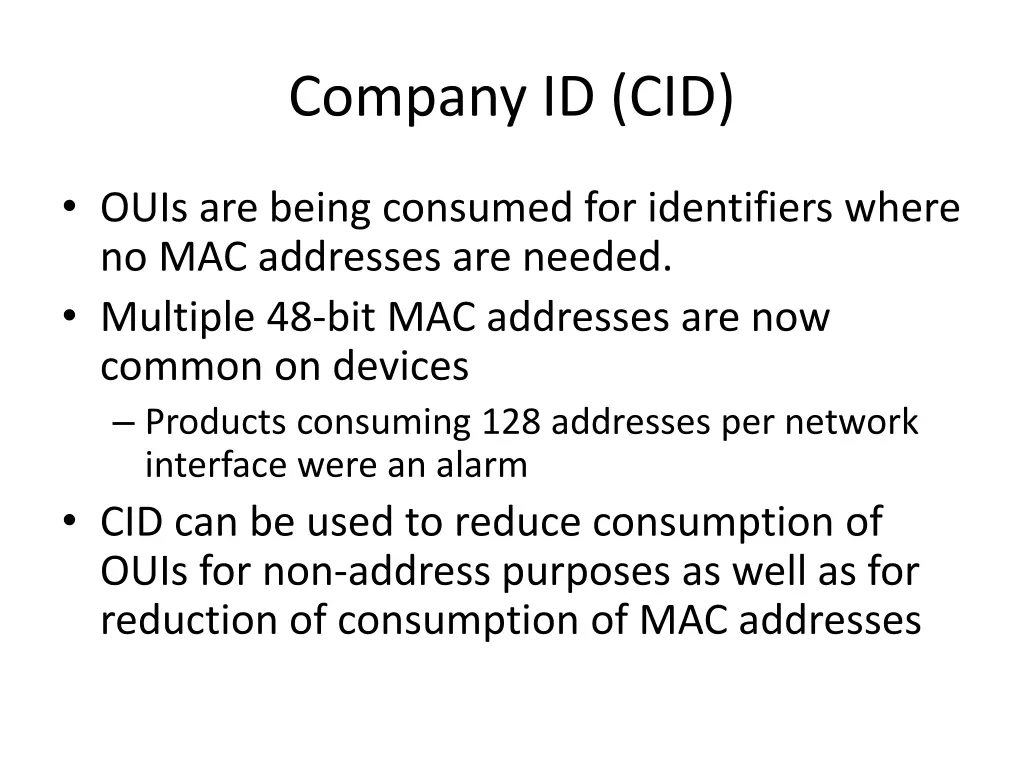 company id cid